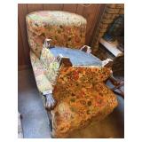 Upholstered Chair & Ottoman