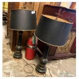 Vintage Table Lamps & Fire Extinguisher