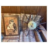Vintage MCM Clock & Collector Print