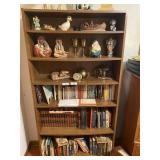 Wood Bookcase & Books