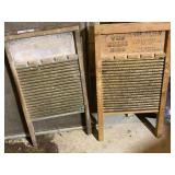 Pair of Antique Wood Framed Washboards