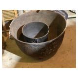 Pair of Cast Iron Kettles with Bales