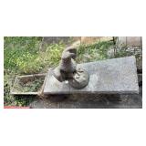 Concrete Eagle, Planter & Bench