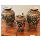 Three Asian Style Vases