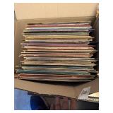 Box of Vintage Vinyl Records