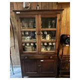 Antique Glass Door Cabinet