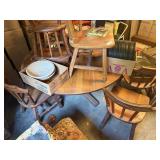 Ranch Oak Table, Six Chairs and Sofa