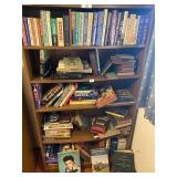Wood Bookcase & Books