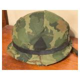 Vietnam Era U.S. M1 ERDL Camouflage Helmet