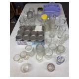 Bulk Mason Jar & Mixed Glassware Collection Lot