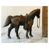 Vintage Horse Figurine w/ Chain Reins