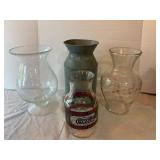 Assorted Glass & Metal Vase Collection