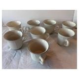 Set of 8 Stoneware Coffee Mugs