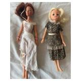 Vintage Bohemian Lace & Calico Fashion Doll Duo