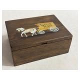 Vintage Wheeler Dealer Hand Painted Wooden Box