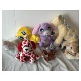 Mixed Animal Plush Toy Lot: Dogs, Cat & More