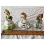 Vintage December Figurines Trio
