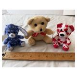 Plush Teddy & Puppy Trio
