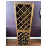 Pair of Vintage Wooden Lattice Wine Racks