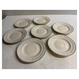 Off-White Ceramic Saucer Plate Set