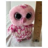 Ty Beanie Boos Pink Owl Plush