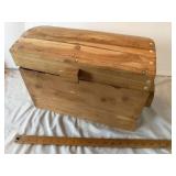 Handmade Rustic Wooden Treasure Chest Box