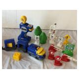 GeoTrax Blue Pony & Bryce Cargo Train Set