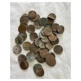 Approximately 50 U.S. Pennies