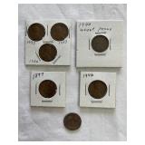 7 Old U.S. Pennies