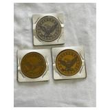 3 Early Bakelite Poker Chips
