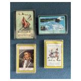 4 Decks of Plastic Coated Playing Cards