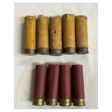 9 Empty 16 ga. & 12 ga. Paper Shells