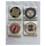 4 Plastic Casino Chips