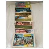 11 Vintage Folder Postcards