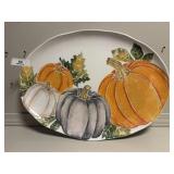 Large Oval Vietri Pumpkin Platter