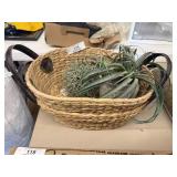 2 Baskets & Artificial Plants
