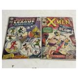 Vintage Silver Age JLA and X-Men Comic Lot