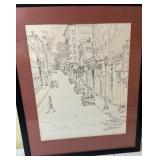 1979 Original Paul Lee Framed Drawing
