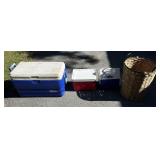 3- Coolers & Basket