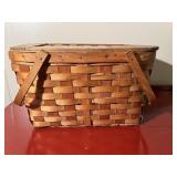 Woven Wood Picnic Basket