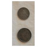 1855 Half Dime & 1907 Dime