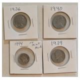 US Nickels and Mercury Dime