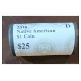 Uncirculated 2018 D Native American $1 Coins