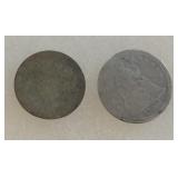 1853 US 3 Cent Piece & 1856 10 Cent Piece