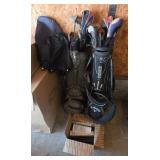 Gold Clubs, Bags and Grips