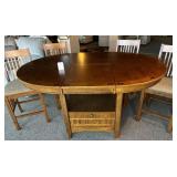 Solid Wood Table W/4 Chairs