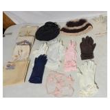 Vintage Gloves, Hats and Doilies