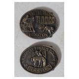 1978 & 1979 NFR Hesston Belt Buckles