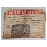 August 15, 1945 Utica Daily Press Paper