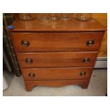 Three Drawer Wooden Dresser